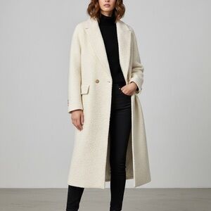 Zara Cream Overcoat, Women’s Size Small